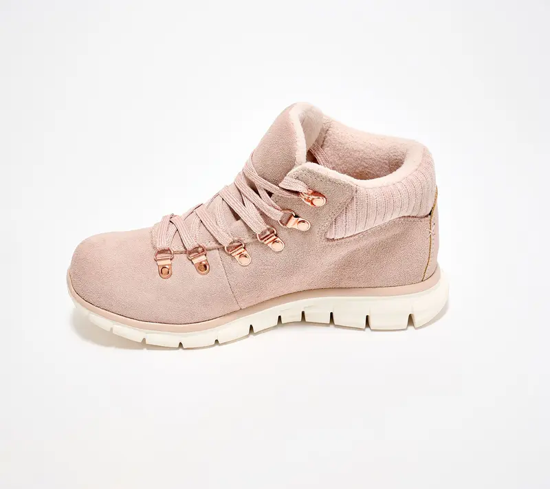 🥾 Women’s Water-Repellent Suede Lace-Up Hiking Boots
