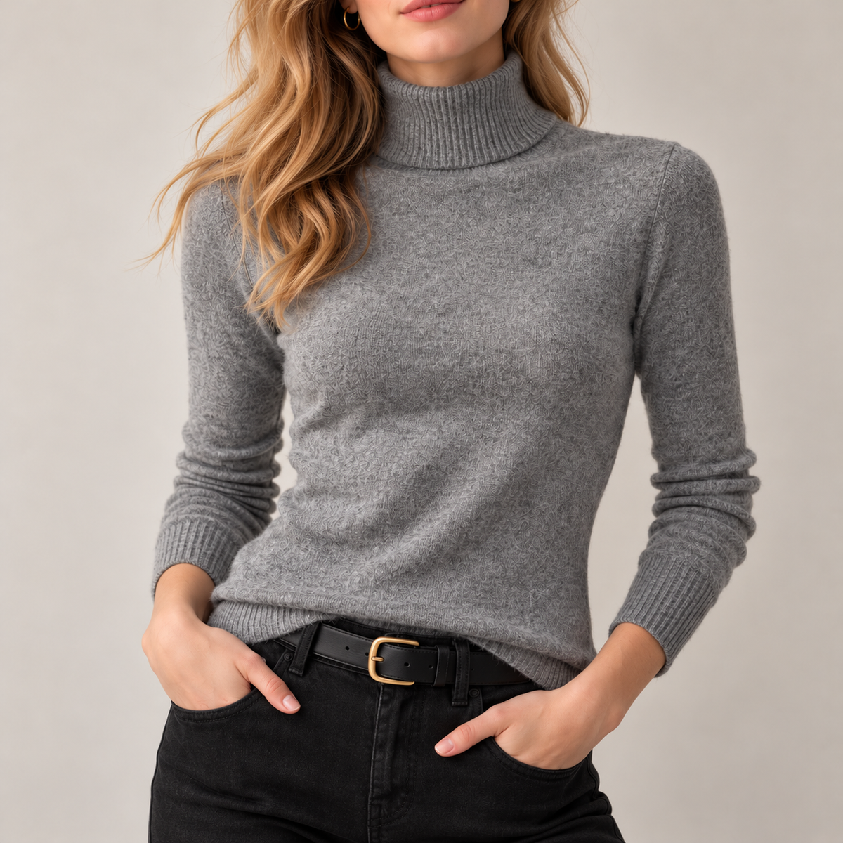 Women's Elegant Turtleneck Knit Sweater